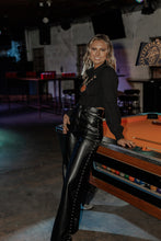 Load image into Gallery viewer, The Freemont Faux Leather Pearl Pants
