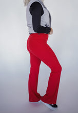 Load image into Gallery viewer, Flared Yoga Pants in Red