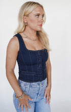 Load image into Gallery viewer, The Daisy Denim Top