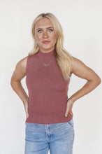 Load image into Gallery viewer, Basic Ribbed Tank in Red Bean
