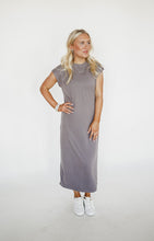 Load image into Gallery viewer, Gun Metal Soft Tee Dress