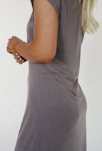 Load image into Gallery viewer, Gun Metal Soft Tee Dress