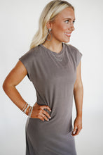Load image into Gallery viewer, Gun Metal Soft Tee Dress