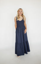 Load image into Gallery viewer, Napa Valley Navy Midi Dress