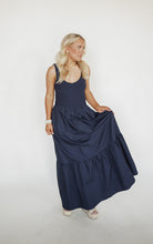 Load image into Gallery viewer, Napa Valley Navy Midi Dress