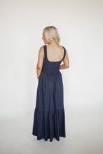 Load image into Gallery viewer, Napa Valley Navy Midi Dress
