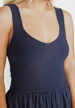Load image into Gallery viewer, Napa Valley Navy Midi Dress