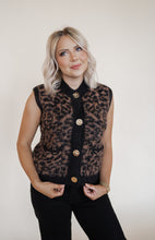 Load image into Gallery viewer, Leopard Knit Sweater Vest