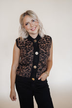 Load image into Gallery viewer, Leopard Knit Sweater Vest