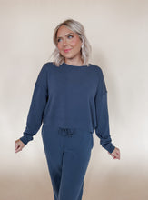 Load image into Gallery viewer, The Lauren Lounge Sweatshirt in Navy
