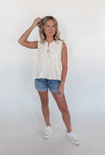 Load image into Gallery viewer, Darlin' Tie Top in Cream