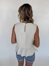 Load image into Gallery viewer, Darlin' Tie Top in Cream