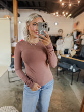 Load image into Gallery viewer, Long Sleeve Basic in Red Bean
