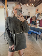 Load image into Gallery viewer, Olive Cable Knit Dress
