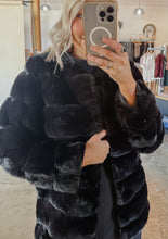 Load image into Gallery viewer, Faux Fur Coat in Black
