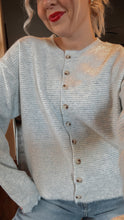 Load image into Gallery viewer, Mint Striped Sweater Cardigan
