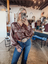 Load image into Gallery viewer, Snakeskin Shimmer Blouse
