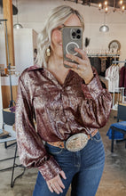 Load image into Gallery viewer, Snakeskin Shimmer Blouse
