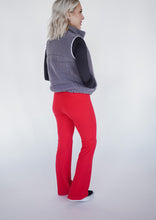 Load image into Gallery viewer, Flared Yoga Pants in Red
