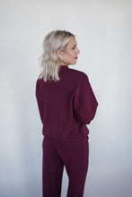 Load image into Gallery viewer, Girl On The Go Sweatshirt in Wine
