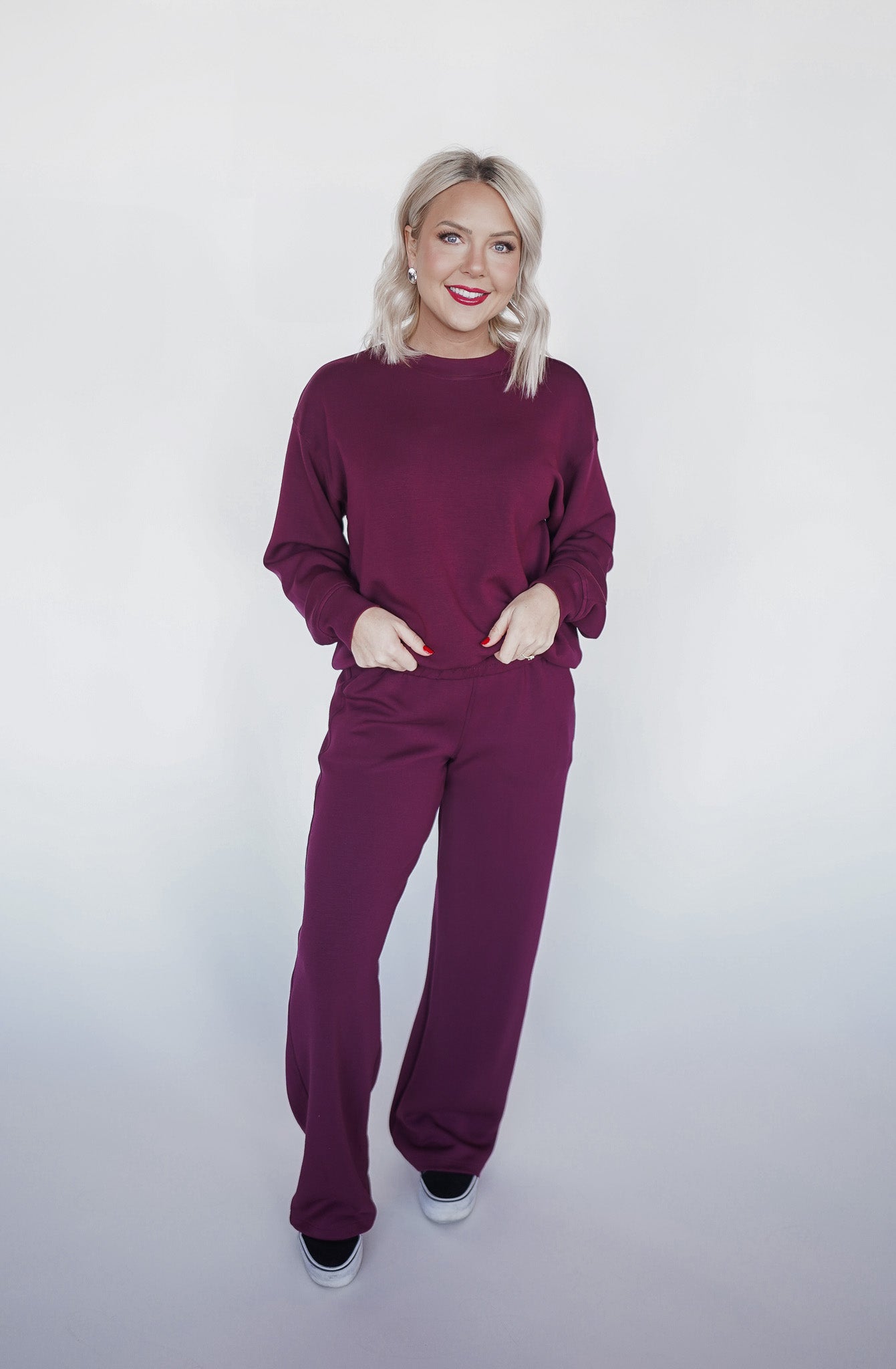 Girl On The Go Pants in Wine