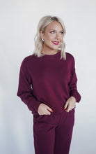 Load image into Gallery viewer, Girl On The Go Sweatshirt in Wine
