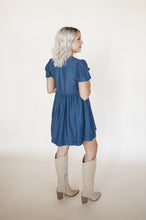 Load image into Gallery viewer, Boots and Bows Denim Dress
