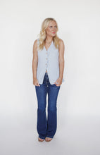 Load image into Gallery viewer, The Hannah Vest in Light Blue
