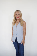 Load image into Gallery viewer, The Hannah Vest in Light Blue
