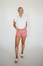 Load image into Gallery viewer, Risen Peach Denim Shorts
