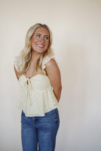 Load image into Gallery viewer, Summer Dreams Yellow Lace Top
