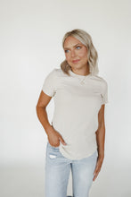 Load image into Gallery viewer, Ribbed Basic Tee in Oatmeal
