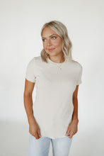 Load image into Gallery viewer, Ribbed Basic Tee in Oatmeal
