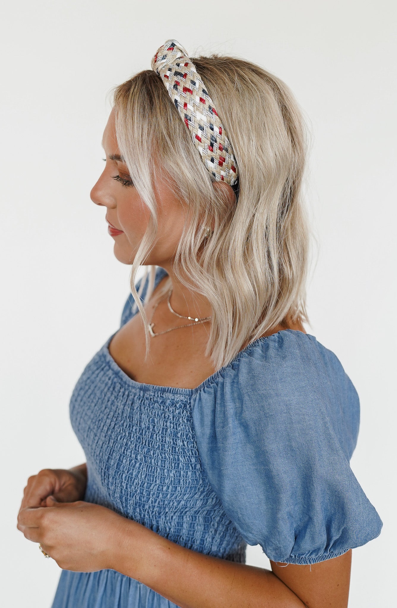 Multicolored Woven Knotted Headband