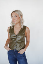 Load image into Gallery viewer, The Pendleton Faux Leather Vest
