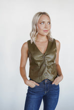 Load image into Gallery viewer, The Pendleton Faux Leather Vest
