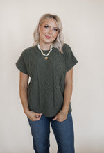 Load image into Gallery viewer, Cable Knit Sleeveless Sweater
