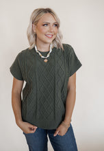 Load image into Gallery viewer, Cable Knit Sleeveless Sweater
