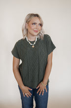 Load image into Gallery viewer, Cable Knit Sleeveless Sweater
