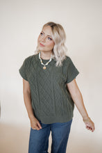 Load image into Gallery viewer, Cable Knit Sleeveless Sweater
