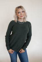 Load image into Gallery viewer, Luxe Green Waffle Sweater
