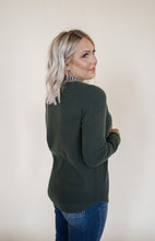 Load image into Gallery viewer, Luxe Green Waffle Sweater

