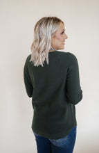 Load image into Gallery viewer, Luxe Green Waffle Sweater
