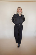 Load image into Gallery viewer, Black Rhinestone Jeans
