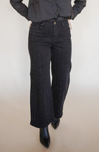 Load image into Gallery viewer, Black Rhinestone Jeans
