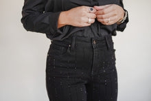 Load image into Gallery viewer, Black Rhinestone Jeans

