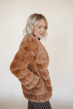 Load image into Gallery viewer, Faux Fur Coat in Tan
