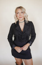 Load image into Gallery viewer, Black Fringe Jacket
