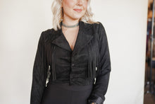 Load image into Gallery viewer, Black Fringe Jacket
