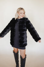 Load image into Gallery viewer, Faux Fur Coat in Black
